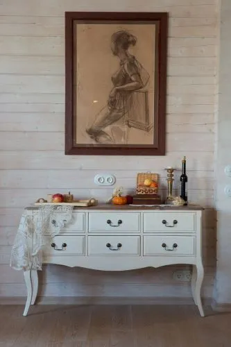 Консоль Provence ST9358 молочный с эффектом старения 80×40×134 см фото 3