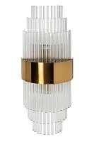 92EL-YG59021G-2W Бра латунь, стекло прозр. 20*10*h.50см