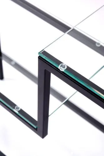 Консольный стол 1014-CB clear черный муар AllConsoles 80x25x80 фото 2