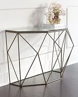 Консоль Ренцо из металла и стекла 75*45*120 см