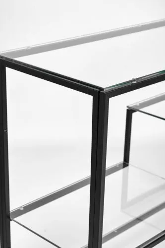 Консольный стол 1011-CB clear черный муар AllConsoles 100x35x80 фото 2