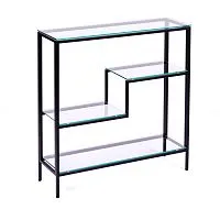 Консольный стол 1014-CB clear черный муар AllConsoles 80x25x80