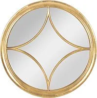 Круглое зеркало настенное в золотой раме 80*4*80 см