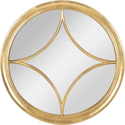 Круглое зеркало настенное в золотой раме 80*4*80 см