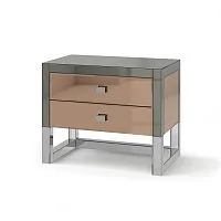 Тумба зеркальная с ящиками Ромни, розовый 54*40*65 см