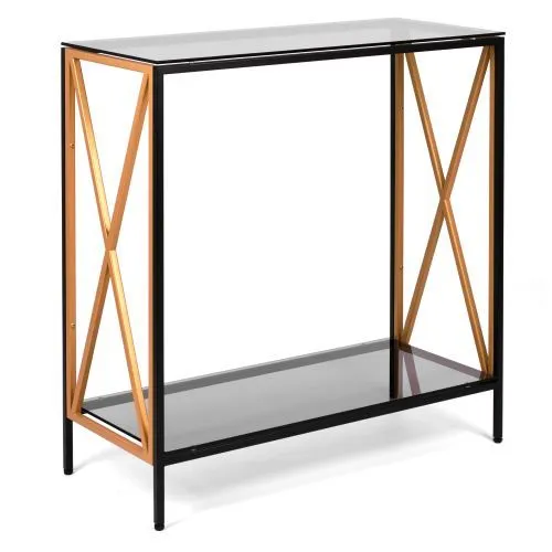 Консольный стол 1033-CB_G grey черный муар, золотой AllConsoles 80x35x80