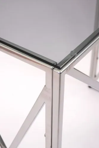 Консольный стол 1053-CS grey серебряный AllConsoles 80x35x80 фото 3