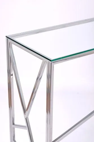 Консольный стол 1051-CS clear серебряный AllConsoles 100x35x80 фото 7