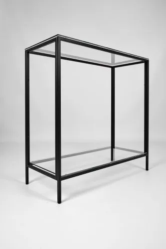 Консольный стол 1083-CB clear черный муар AllConsoles 80x35x80 фото 3