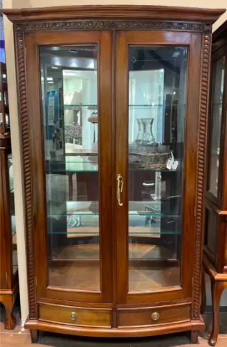 DCGRD2-M Витрина для посуды в гостиную 185*46*110 см, орех фото 3