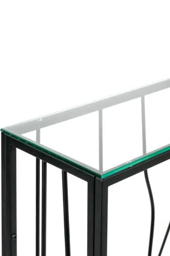 Консольный стол 1022-CB clear черный муар AllConsoles 100x25x80 фото 7