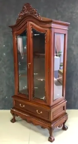 Витрина Чиппендейл из массива махагони DCCGA-M (орех) 110х50х210 см Фото фото 22