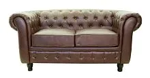 Кожаный двухместный диван CHESTERFIELD, 77*85*157 см