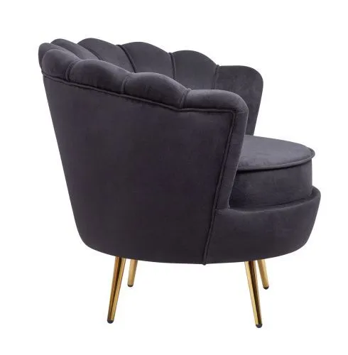 Кресло ракушка Pearl black черный 75*75*85 см фото 3