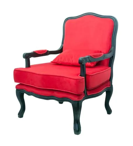 Кресло Nitro RED из массива, 95*68*69 см, велюр красный фото 4