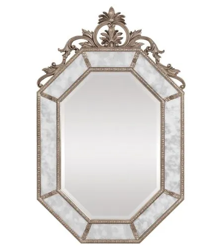Зеркало настенное в раме Лидс Florentine Silver/19, серебро фото 4