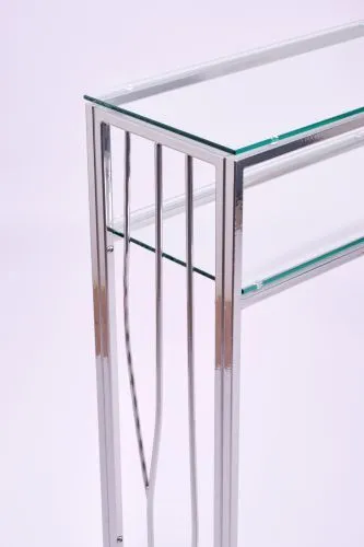 Консольный стол 1122-CS clear серебряный AllConsoles 100x25x80 фото 7