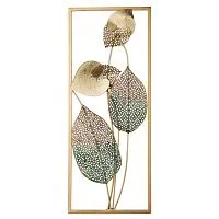 Настенное панно в раме с объемными элементами из металла 50*3*20 см