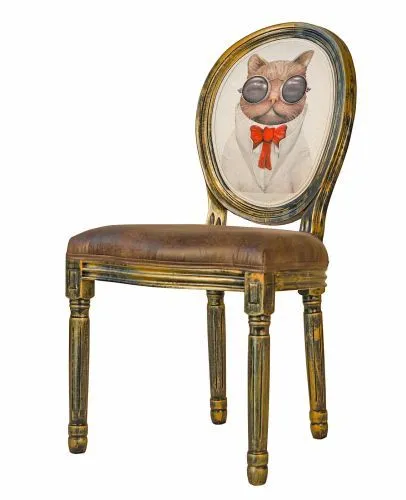 Стул медальон Volker golden cat фото 3