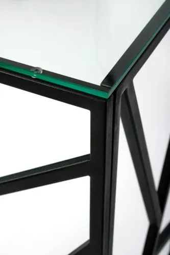 Консольный стол 1051-CB clear черный муар AllConsoles 100x35x80 фото 4
