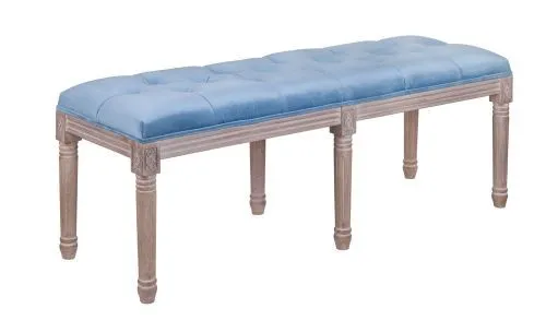 Банкетка большая в стиле прованс Kina middle light blue фото 5