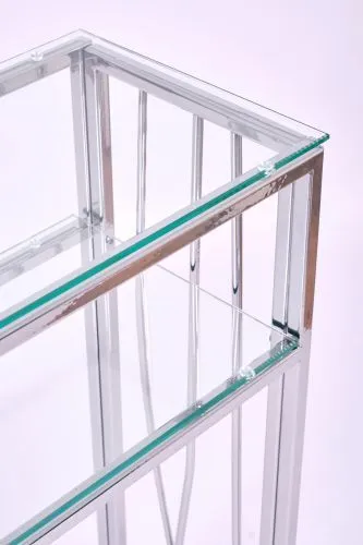Консольный стол 1122-CS clear серебряный AllConsoles 100x25x80 фото 2