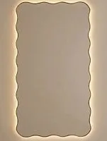Фантазия (Fancy) XL LED Золото Зеркало в полный рост в раме с подсветкой