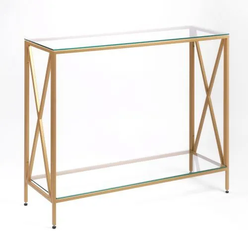 Консольный стол 1031-CG clear золотой AllConsoles 100x35x80
