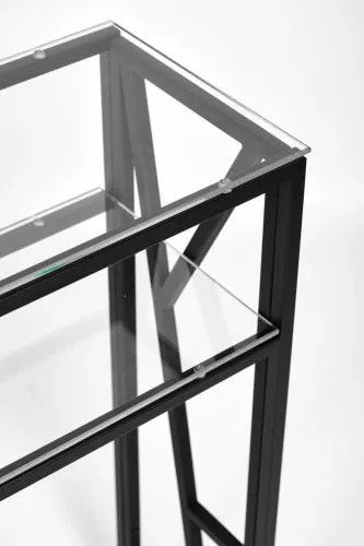 Консольный стол 1092-CB clear черный муар AllConsoles 100x25x80 фото 4
