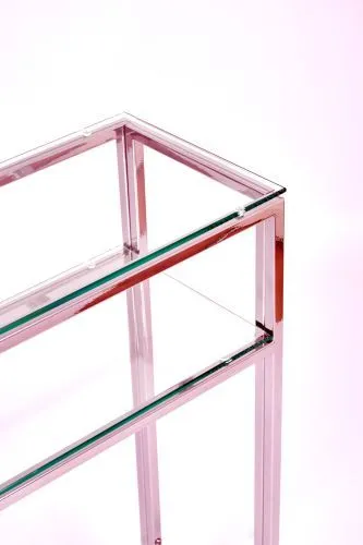 Консольный стол 1044-CS clear серебряный AllConsoles 80x25x80 фото 4