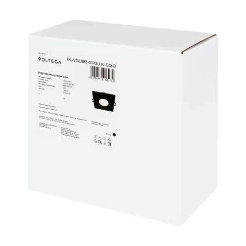 Встраиваемый светильник Voltega DL-VGL083-01-GU10-SQ-B фото 7