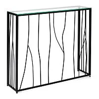 Консольный стол 1022-CB clear черный муар AllConsoles 100x25x80