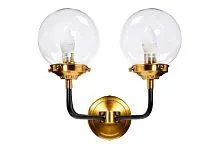 K2KG0521W-2 Бра Сфера (Simple) M латунь, стекло прозр. 32*23*h32 см