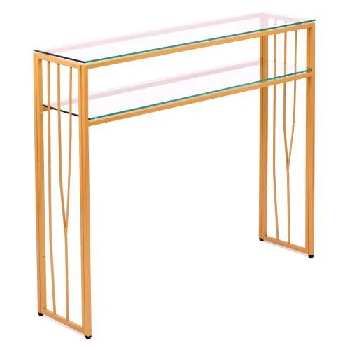 Консольный стол 1122-CG clear золотой AllConsoles 100x25x80
