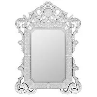 Зеркало прямоугольное настенное серебро Bernard (Бернард), 125*85 см