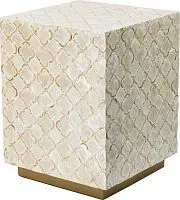Столик акцентный из раковин устриц 35x35x45см