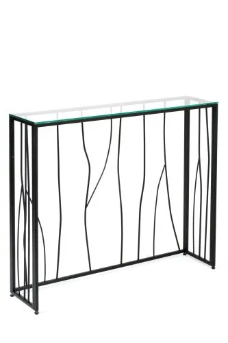 Консольный стол 1022-CB clear черный муар AllConsoles 100x25x80 фото 2