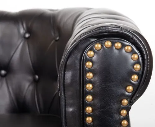 Кресло CHESTERFIELD Karo black v2, 72*74*77 см фото 4