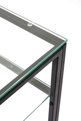 Консольный стол 1042-CB clear черный муар AllConsoles 100x25x80 фото 3