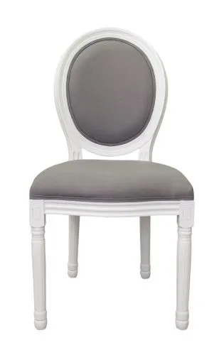 Стул медальон Volker grey+white / серый + белый