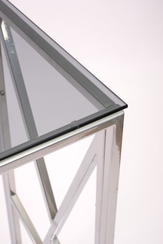 Консольный стол 1053-CS grey серебряный AllConsoles 80x35x80 фото 4