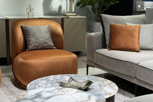 Кресло Капри Базовая(Capri Basic), велюр терракотовый Colt006-TER 80*90*82см фото 3