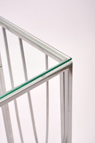 Консольный стол 1023-CS clear серебряный AllConsoles 80x35x80 фото 3