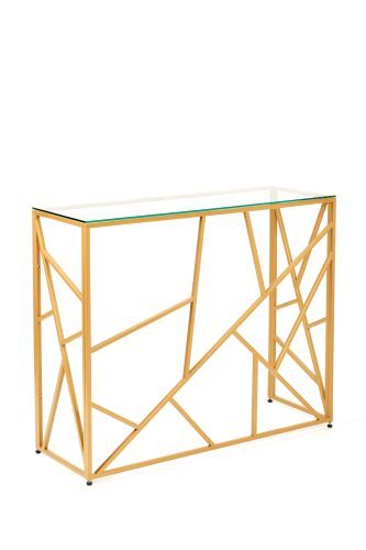 Консольный стол 1052-CG clear золотой AllConsoles 100x25x80