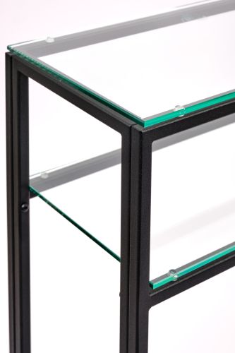 Консольный стол 1042-CB clear черный муар AllConsoles 100x25x80 фото 6