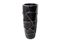 ZSC872-27BL  Кашпо d30*69см черное с серебром