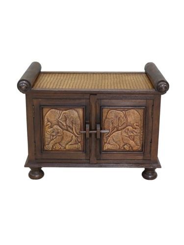 Скамья деревянная с дверцами 50*40*90 см