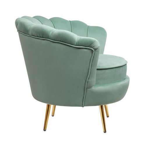Кресло ракушка зеленое Pearl green 75*75*85 см фото 4