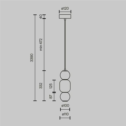 Подвесной светильник Maytoni MOD273PL-L16CH3K фото 14