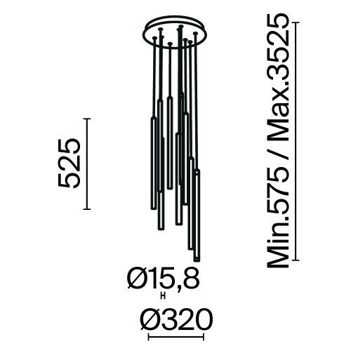 Подвесной светильник Maytoni MOD236PL-L54BS3K фото 2